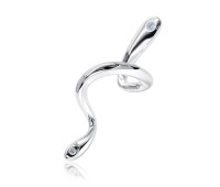 Two Headed Snake Shape Silver Ear Cuff EC-1454